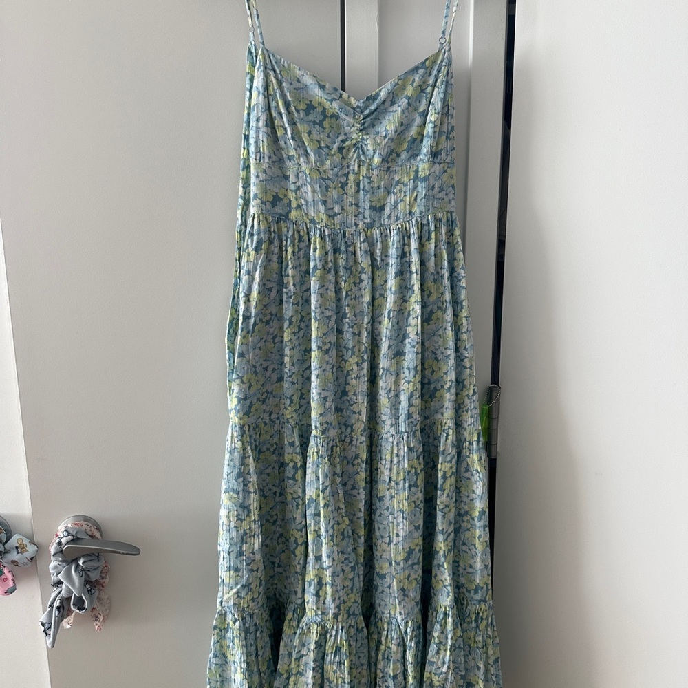 American Eagle Tie Back Midi Dress, Size Large